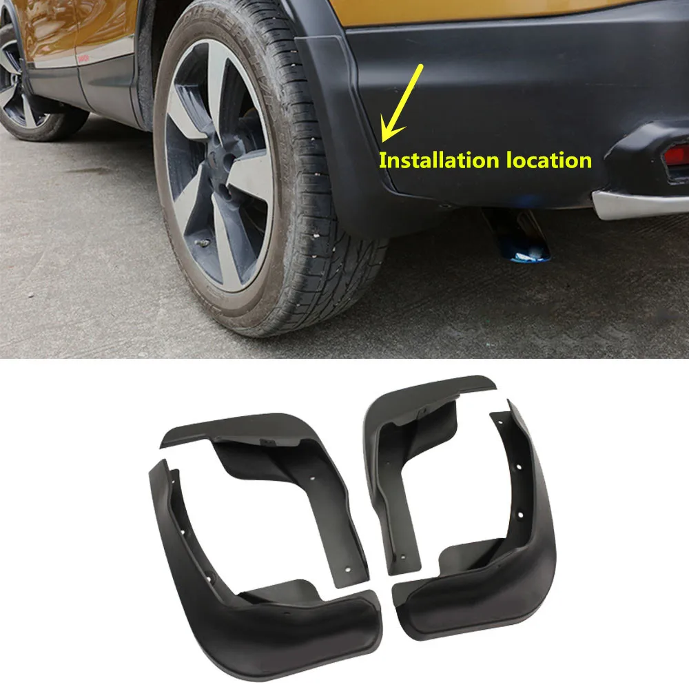 

For Nissan Qashqai 2019 2020 Car Plastic Fender Soft Mudguard Protection Flap Splash Mud Guard Frame 4pcs/set