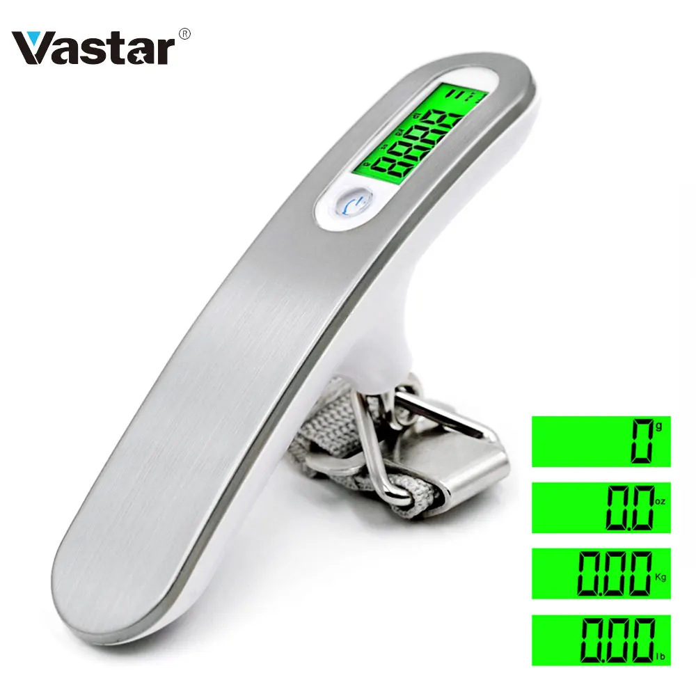 Vastar 50 кг цифровые весы для багажа 10 г портативные электронные весы для баланса, чемодан для путешествий, подвесные весы с крючком