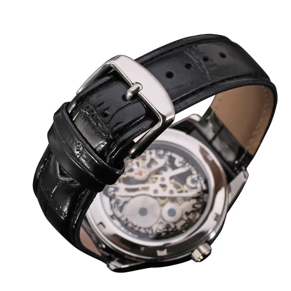 Часы наручные WINNER мужские с простым дизайном модные люксовые маленькими глазами