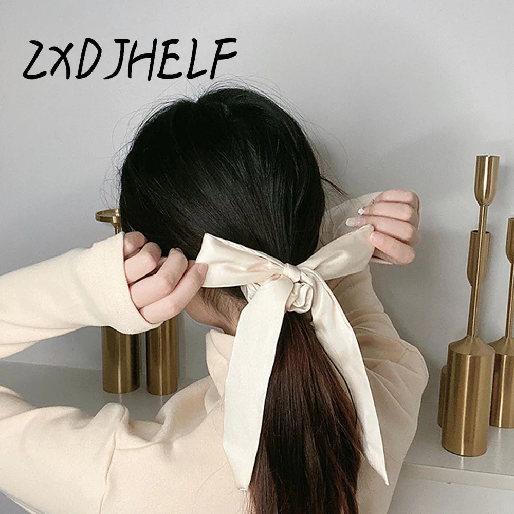 

ZXDJHELF Cute Girl Stretch Headband Scrunchies Women Elastic Hair Bands Female Simple Bow Ponytail Holders Hair Accessories F083