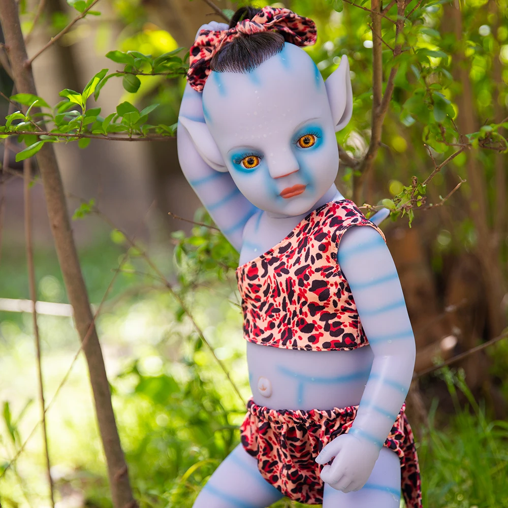 FEELWIND 20inches Avatar Vinyl Newborn Baby Lifelike Toy for Children Alive Realistic Bebe Full Body Doll Christmas Gift |
