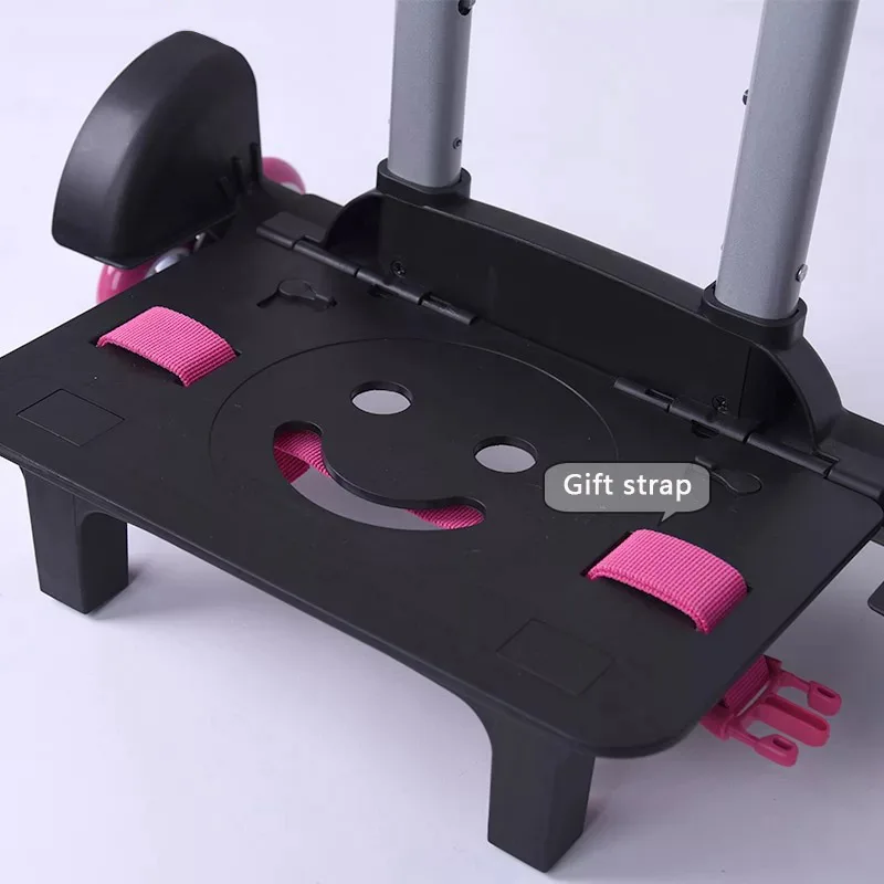 Солнечная восьмерка 2019 Смайл лицо детей 6 колес расширяемая тележка стержень