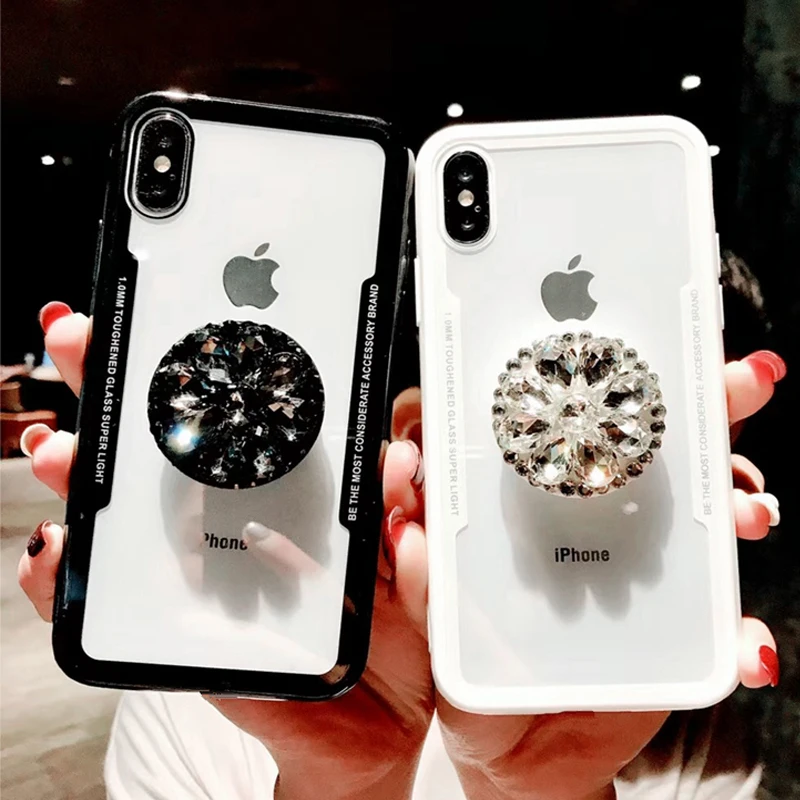 Чехол для Телефона iPhone 12 Mini 11 Pro XS Max XR X 8 7 6 6S Plus SE Чехлы Прозрачный Алмазный