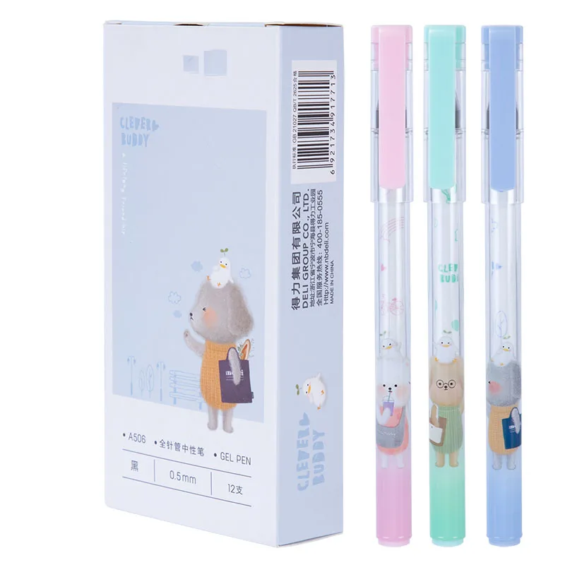 

3 шт., пластиковые гелевые ручки с черными чернилами, 0,5 мм