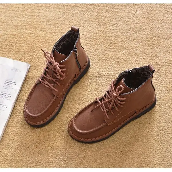 

New high quality women's flat heel ankle boots Martin boots short tube snow boots ankle boots women high top sneakers