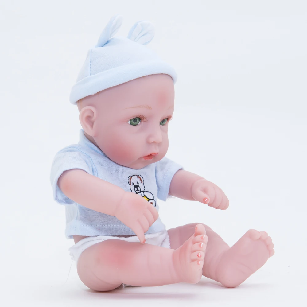 

Cute Newborn Mini Bebe Reborn Baby Doll 10" 25CM Full Silicone Vinyl Lifelike Baby Reborn For Kid Game Toy Kids Birthday Gift