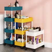 tiktok universal storage cart slim mobile shelf drawer organizer slide out trolley cart rack for kitchen bathroom laundry narrow