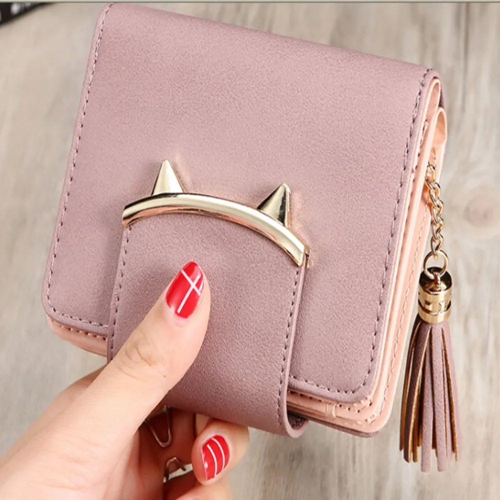 

Purse Cute Cat Animal Mini Wallet Women Clutch Money Bags Female Purses Cards Tassel Zipper Hasp Wallets Bag Carteras Mujer