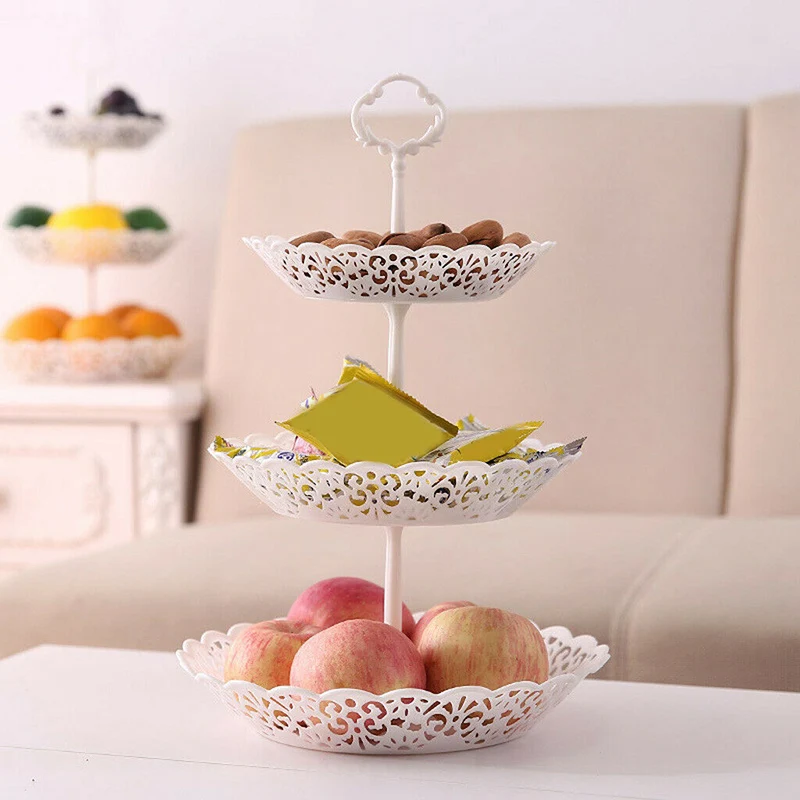 

3-Tier Cupcake Stand Cake Dessert Event Party Display Tower Round Plate QP2