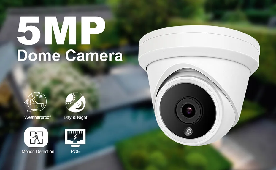 UniLook(Совместимость с Hikvision) 5MP POE ip-камера для дома/улицы, охранное видеонаблюдение, защита от атмосферных воздействий, IP66 ONVIF P2P H.265