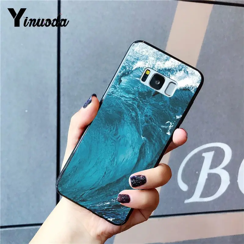 Yinuoda синий морской Чехол черный мягкий чехол для телефона samsung Galaxy S9 plus S7 edge S6 edge plus S10 S8 plus чехол