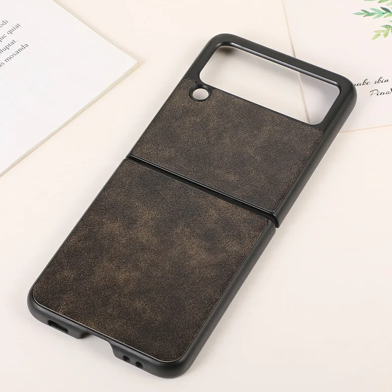 

For Samsung Galaxy Z Flip 3 Case Business Oil Wax Pattern