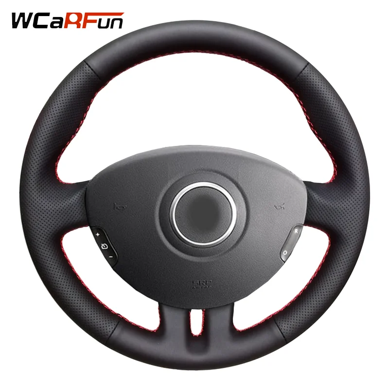 Модель WCaRFun из черной кожи с ручной строчкой для Renault Clio 3 2008 2009 Dynamic clio mk 2010|Чехлы на