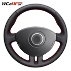 Модель WCaRFun из черной кожи с ручной строчкой для Renault Clio 3 2008 2009 Clio Dynamic 2008 clio mk 3 2010