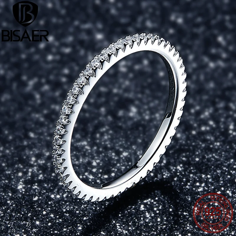 Женское составное кольцо из серебра 925 пробы с прозрачным фианитом|rings for women|ring