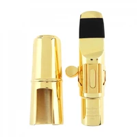 soprano bb saxophone mouthpiece goldplated copper brass sax mouth size 6c 7c for classical jazz music saxophone mouthpiece