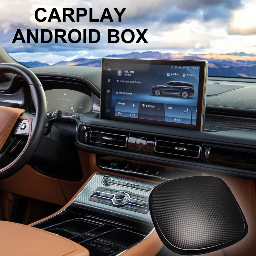 Для LINCOIN Aviator 2020 2021 беспроводной CarPlay Ai Box Youtube Netfix Android 9 4 + 64 ГБ Plug and Play GPS навигатор