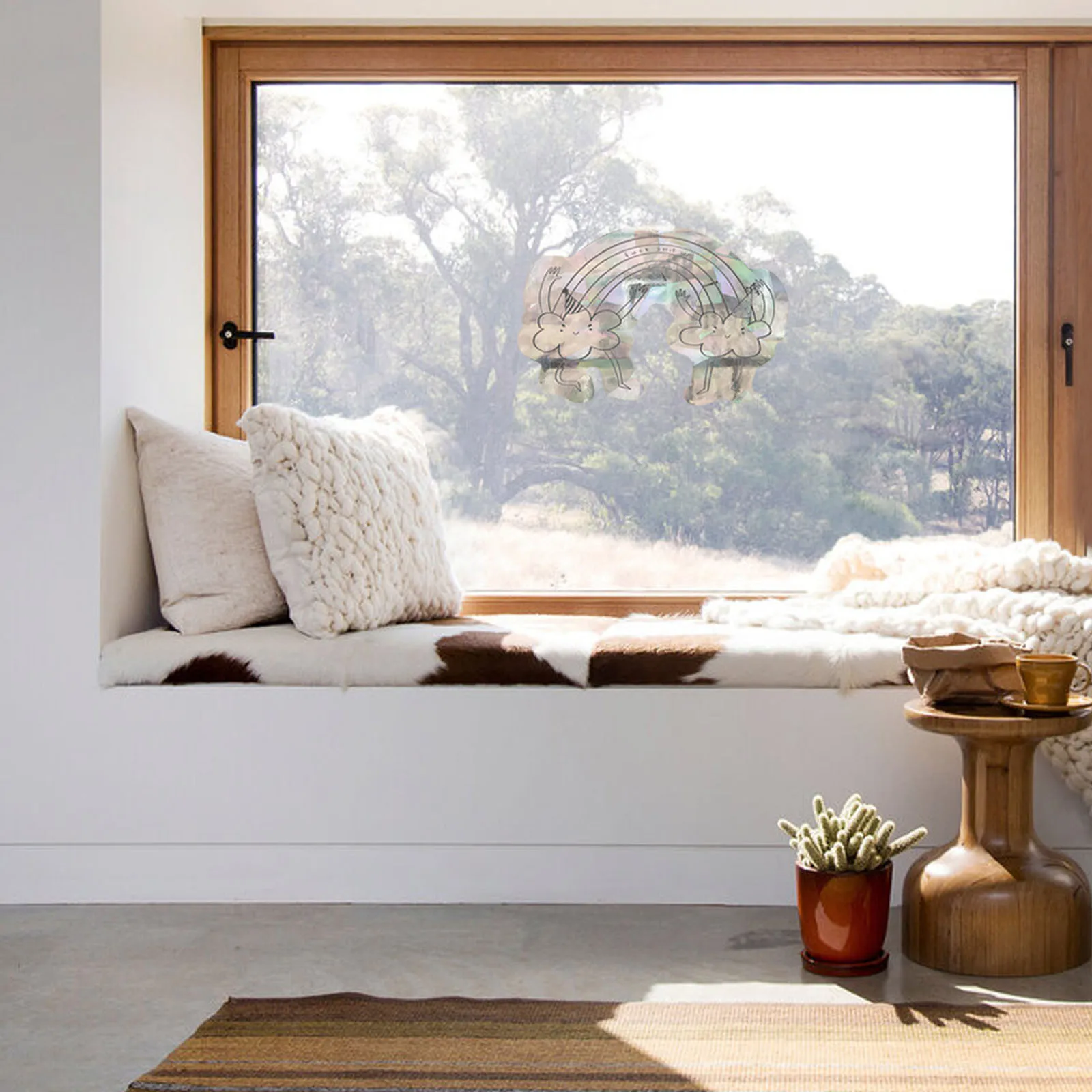 Домашний декор декоративная наклейка на окно солнце радужная украшение для дома