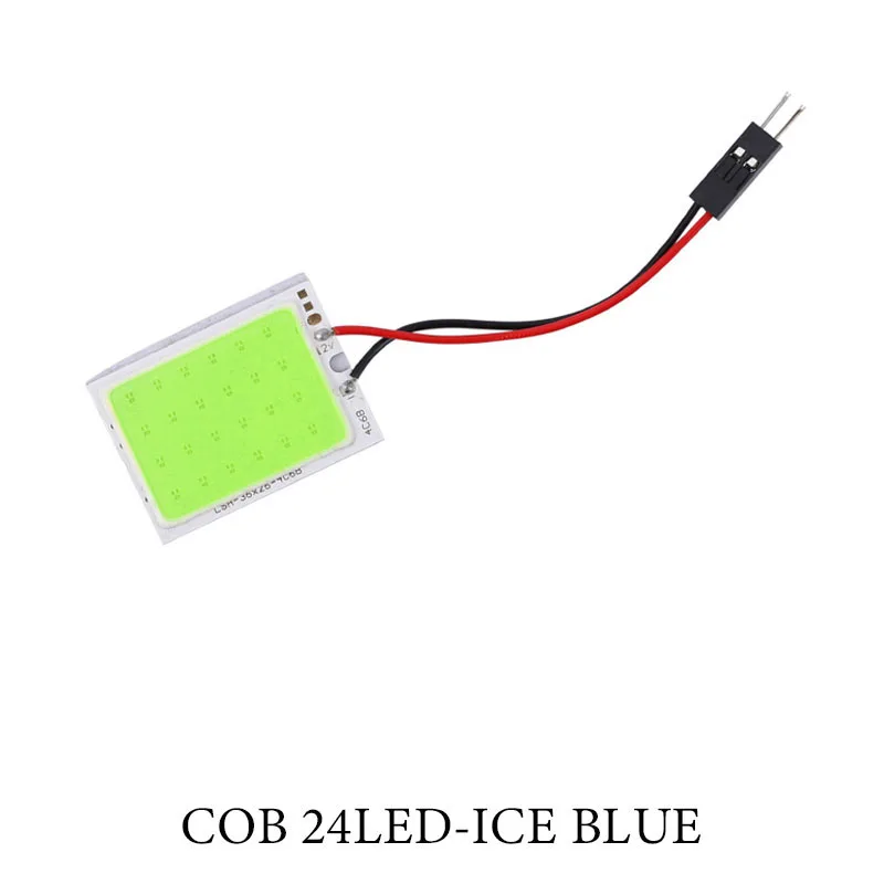 24 LED Ice blue W5W светодиодный T10 C5W BA9S H21W 24 36 48SMD Автомобильный светодиодный автомобиль Панель лампы авто Интерьер Чтение лампа светильник купол с фестонами светильник AC/DC 12V - Испускаемый цвет: 24 LED Ice blue