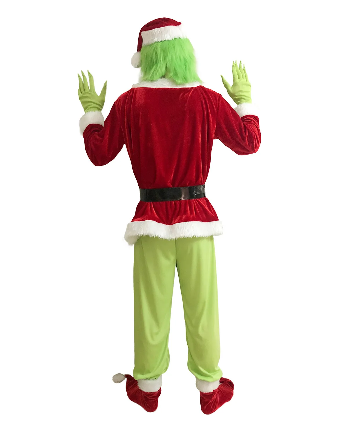 Зеленый палантин Grinch Рождественский костюм для взрослых Рождество джогкинг