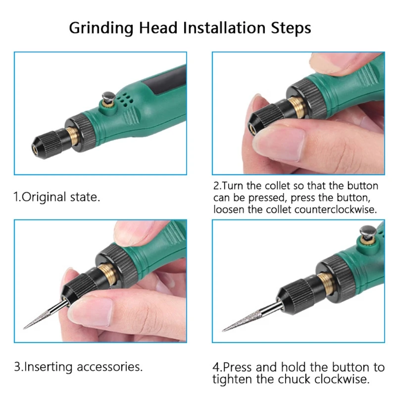 

Cordless Drill Power Tools Electric 3-Speed Mini Drill Grinding Rotary Tool Kit 3.6V Wireless Mini Engraving Drill Pens E56A