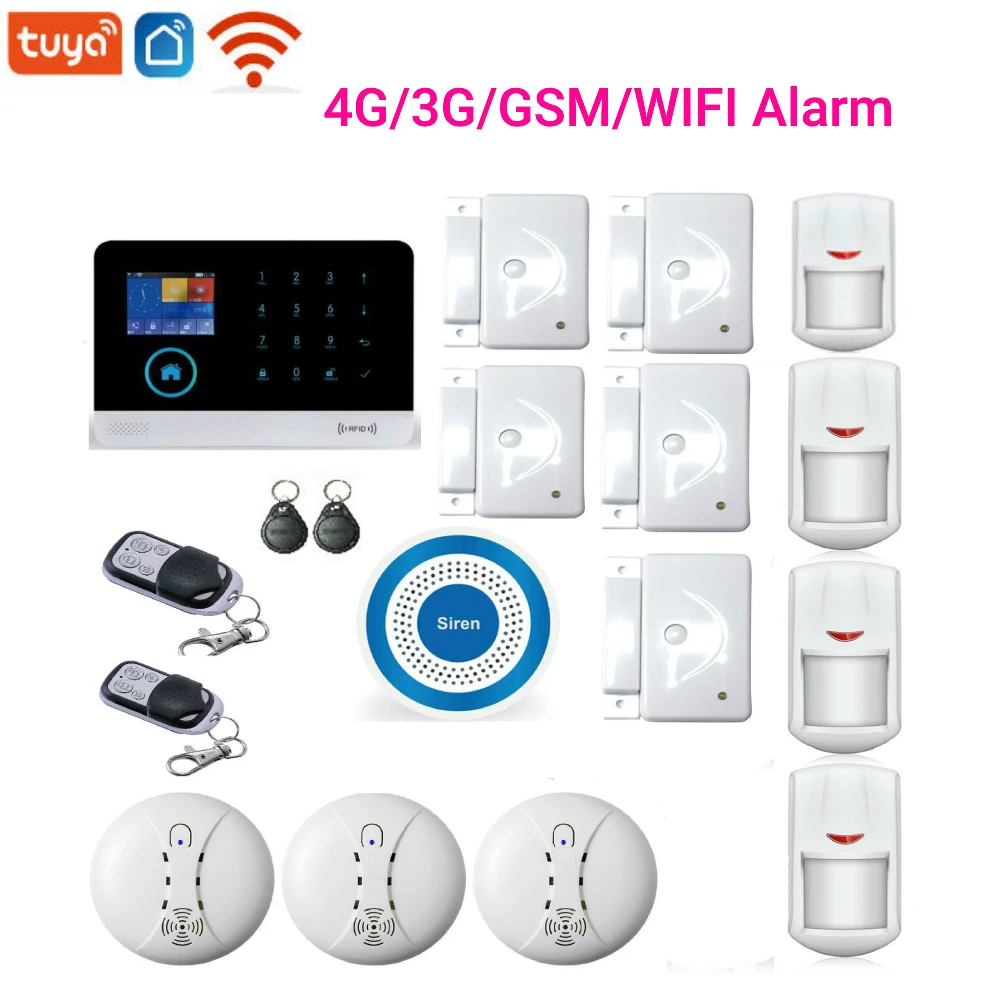 Система сигнализации Tuya Smartlife 4G Wi Fi + синяя сирена|Комплекты для сигнализации| |
