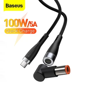 baseus 100w magnetic usb type c to dc cable fast charge for lenovo thinkpad ideapad power charging laptop accessories wire cord free global shipping