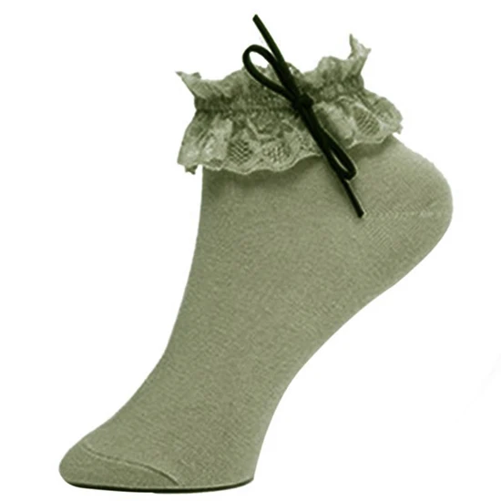 Женские винтажные кружевные носки до щиколотки с оборками женские принцессы