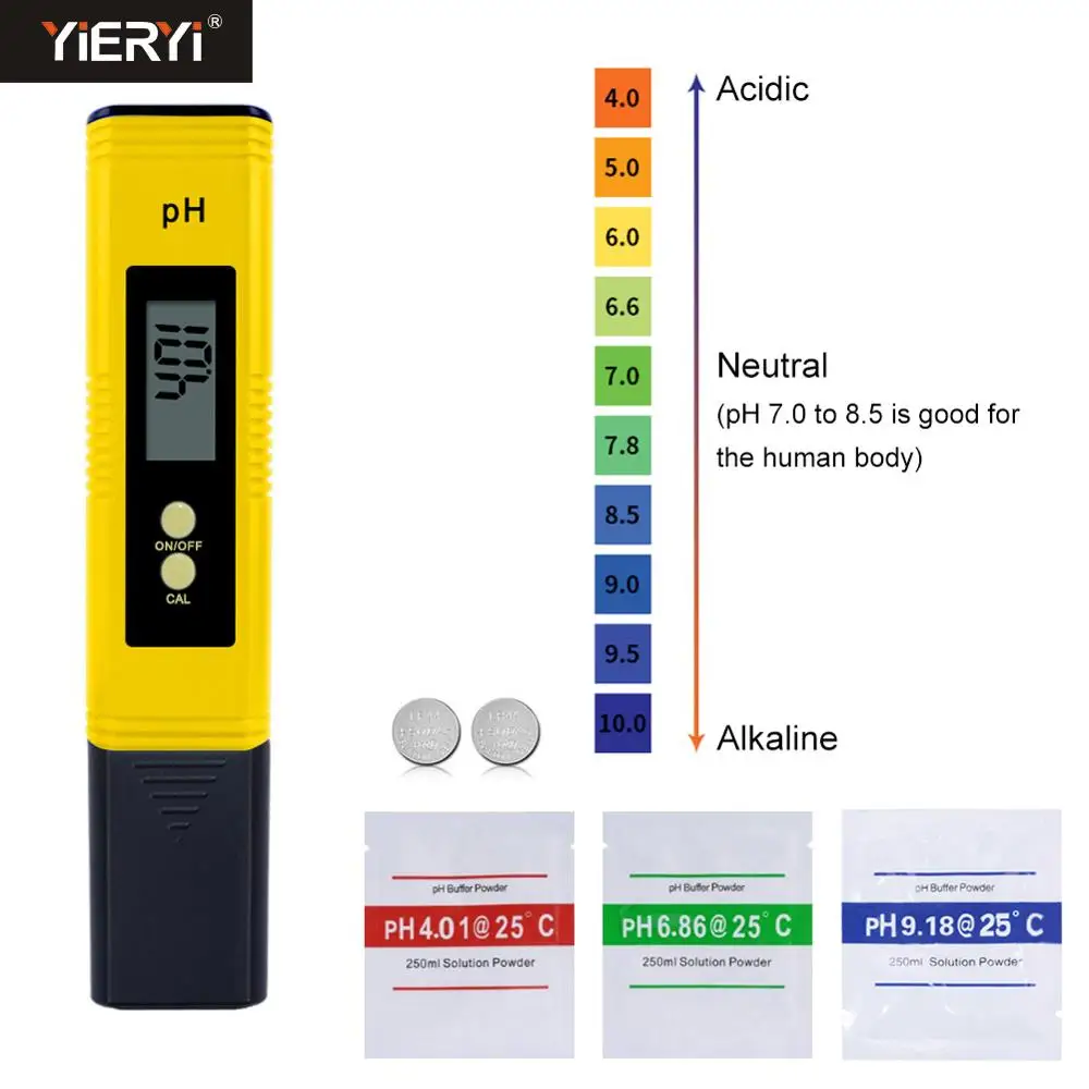 Yieryi TDS ph-метр PH/TDS/EC/TEMP метр цифровой монитор качества воды тестер серии для бассейнов, питьевой воды, аквариумов