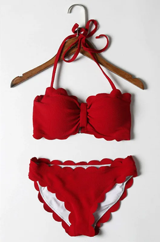 

Женский купальный костюм, корейский сексуальный купальник-бикини из двух предметов