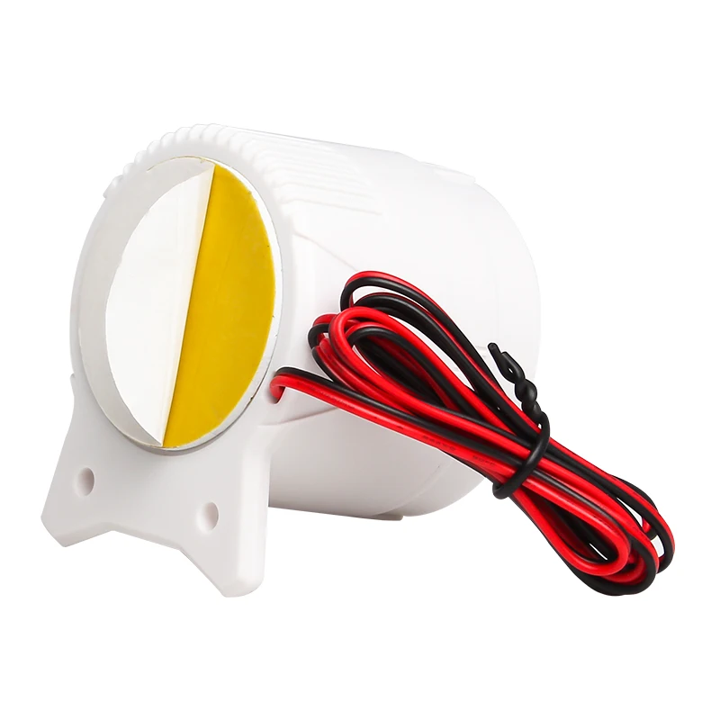 Белый 120DB DC12V мини проводной звуковой сигнал сирены для беспроводной система