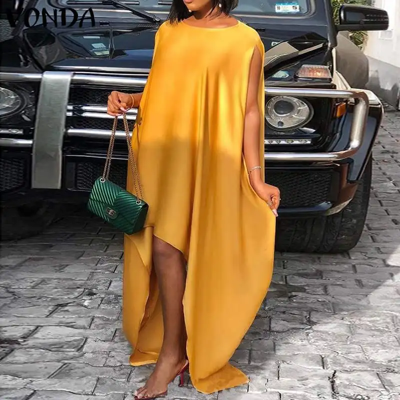 Женское вечернее платье винтажное асимметричное длинное макси 2022 VONDA пляжный