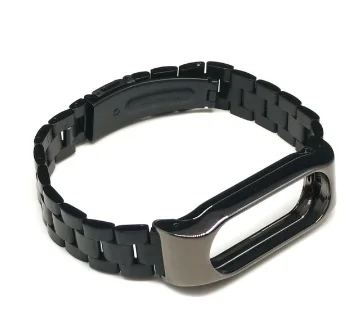 Black2 Сменный ремешок mi Band 2 M2 из нержавеющей стали, ремешок для часов Xiaomi mi Band 2, браслет, Аксессуары для ношения, наручный ремень - Цвет: Black2