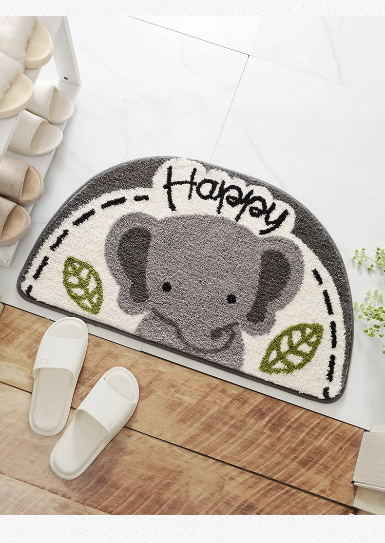 

Semicircle Floor Mat Absorbent Floor Mat Bathroom Anti-Slip Mats Bathroom Door Mat Domestic Toilet Door Mat Entrance Mats
