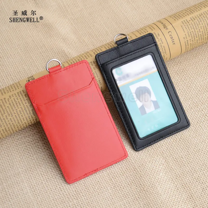 Держатель для карт из натуральной кожи тонкий чехол в вертикальном стиле