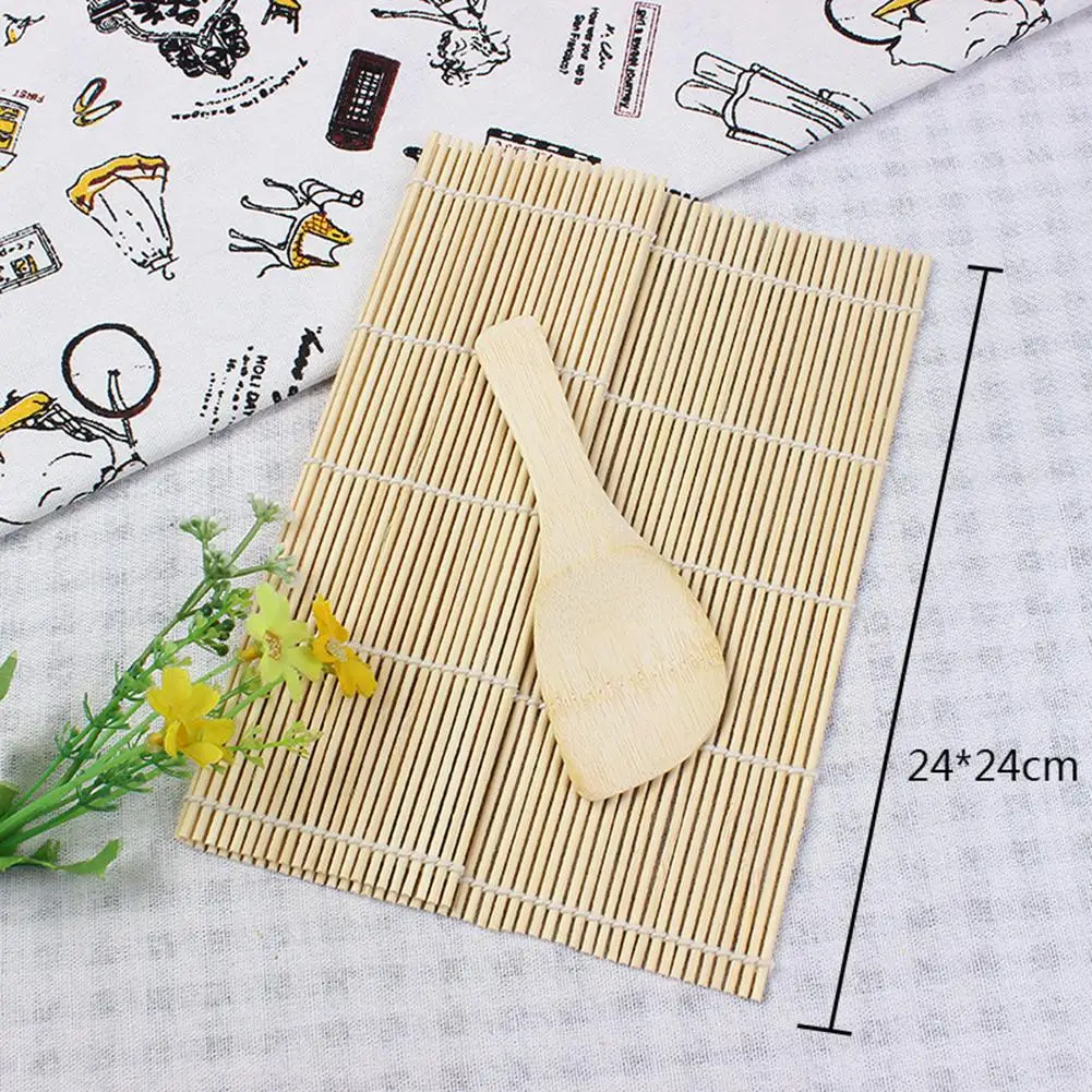 HobbyLane Bamboo Sushi Mat Roller Blind + Rice Paddle Shovel Kitchen Food Accessories Tool Set | Дом и сад