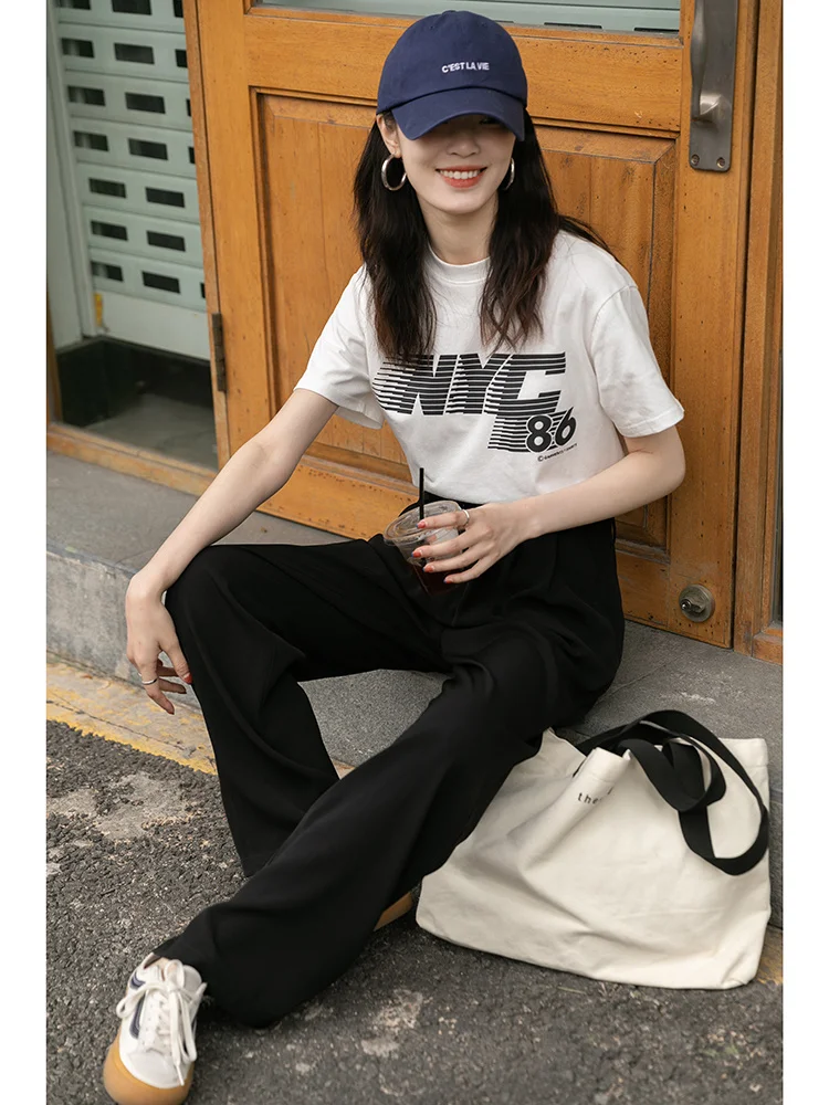 White Short Sleeved T-shirt For Women In Summer Thin Design Minority Loose Style Chic New | Женская одежда