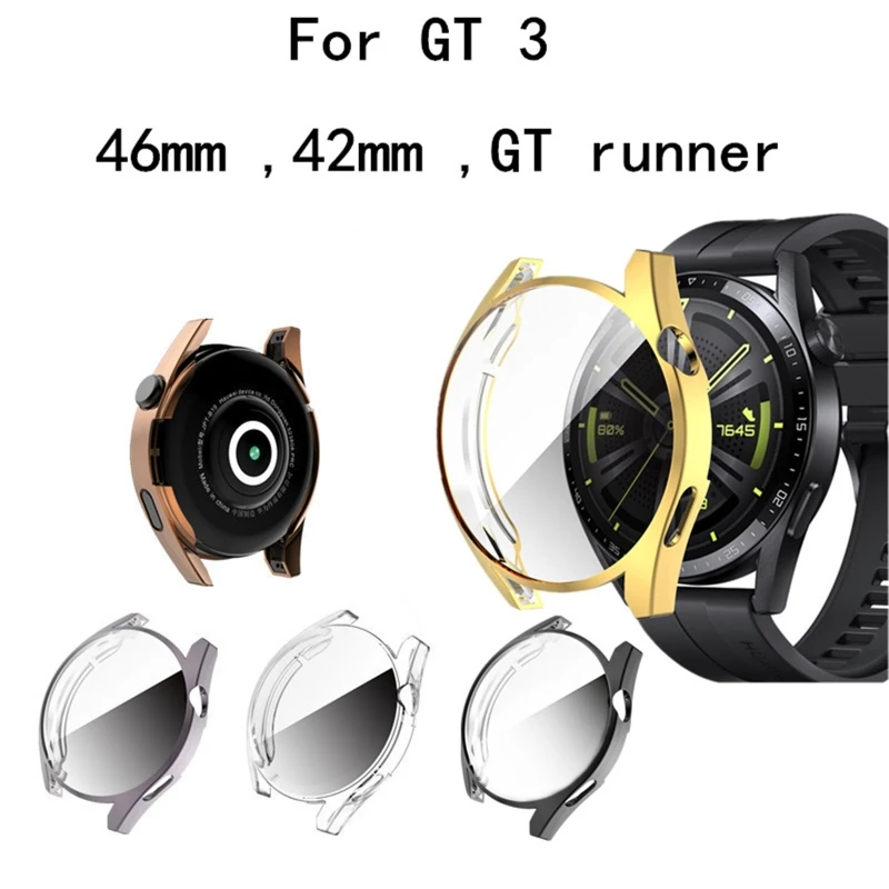 

Совместим с Huawei Watch -GT/ Watch GT3 46-мм защитный чехол-бампер из ТПУ с защитой от царапин