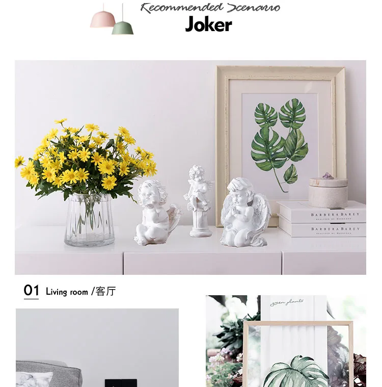 European Handmade Resin Angel Figurines Home Furnishing Decoration Crafts Wedding Gifts Lucky Ornament Desk Statues