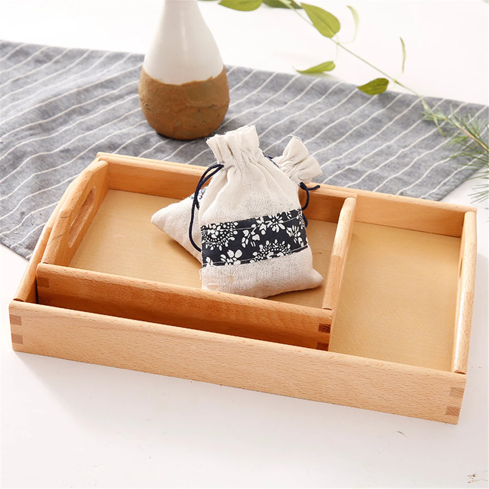 Японский поднос из цельного дерева прямоугольная буковая чайная тарелка для