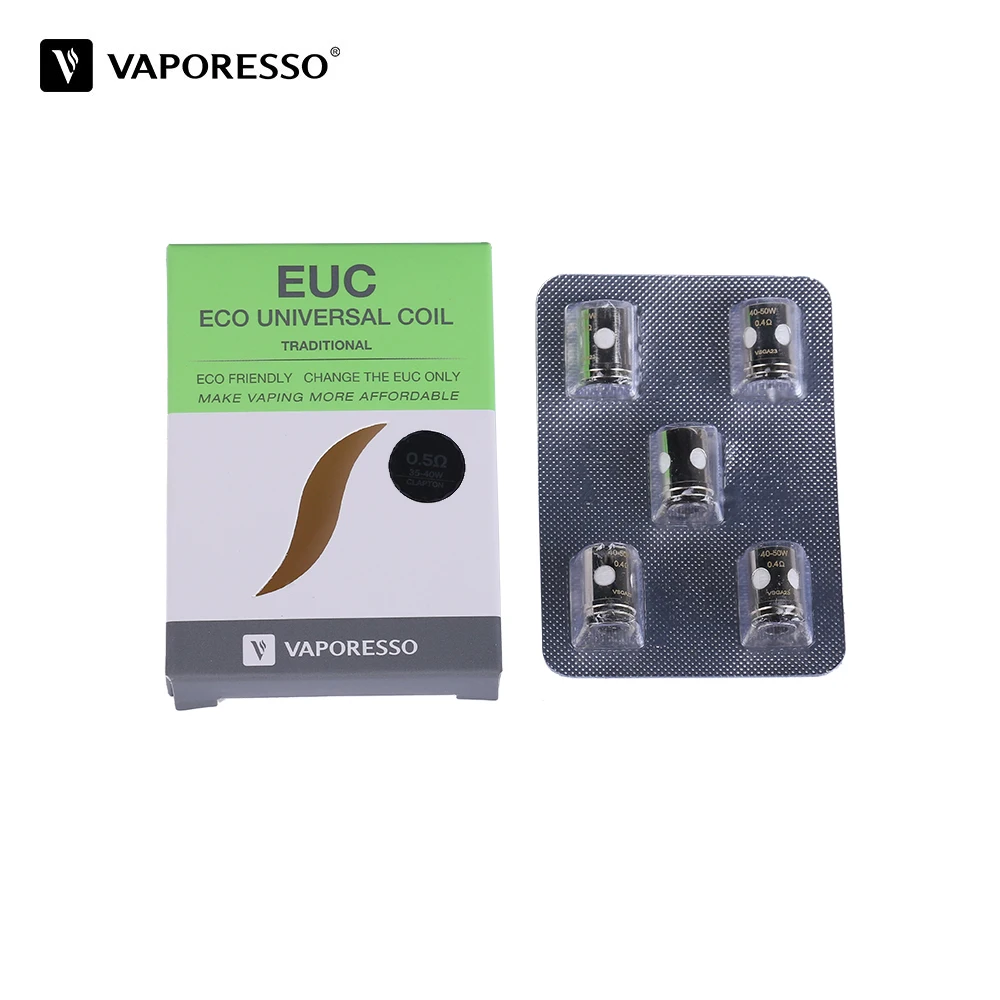 5 шт. оригинальный Vaporesso традиционная катушка euc Clapton 0.4ohm для Estoc/Target Pro/ORC/Gemini