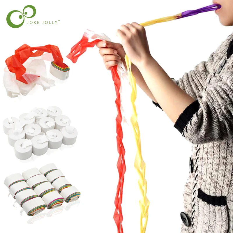 12pcs/set Magic Tricks Multi-color White Mouth Coils Paper Streamers from Prop Magician Supplies Toys GYH | Игрушки и хобби