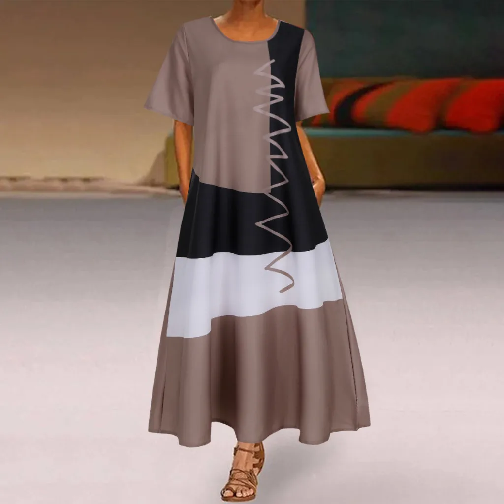 Длинное летнее платье для женщин Повседневная одежда размера плюс ежедневная