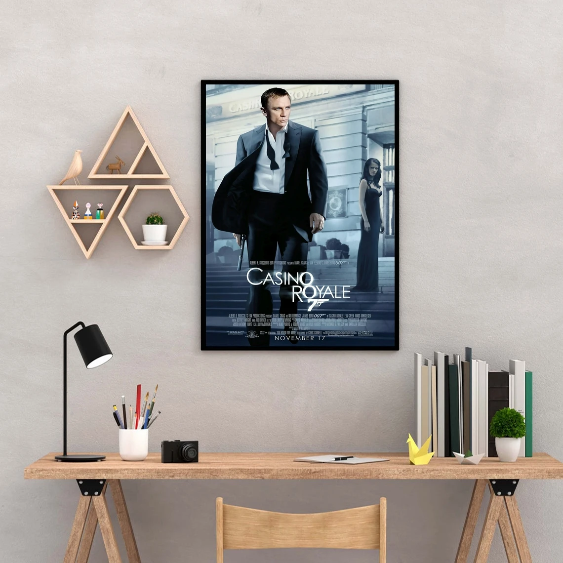 Классический кинопостер казино Royale 007 холщовая печать украшение для дома