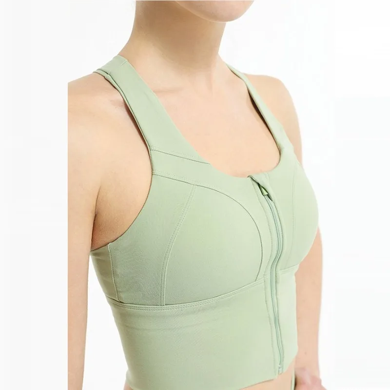 Front Zipper Movement Shockproof Top Women
