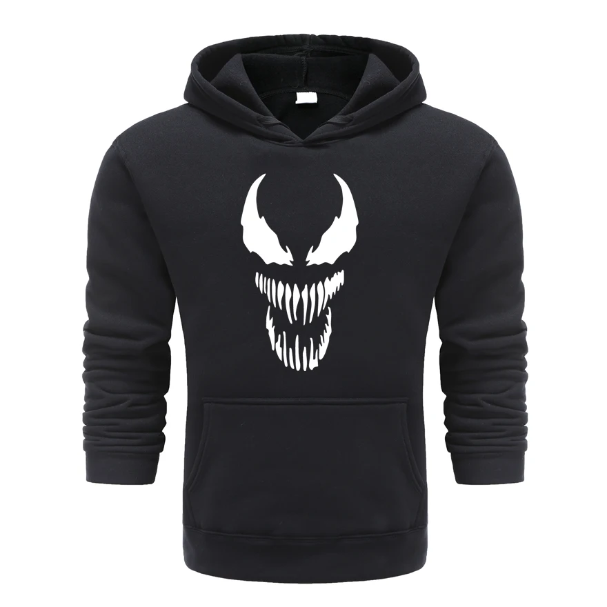 Мужская толстовка с капюшоном Super Hero Venom стильная в стиле хип хоп весна