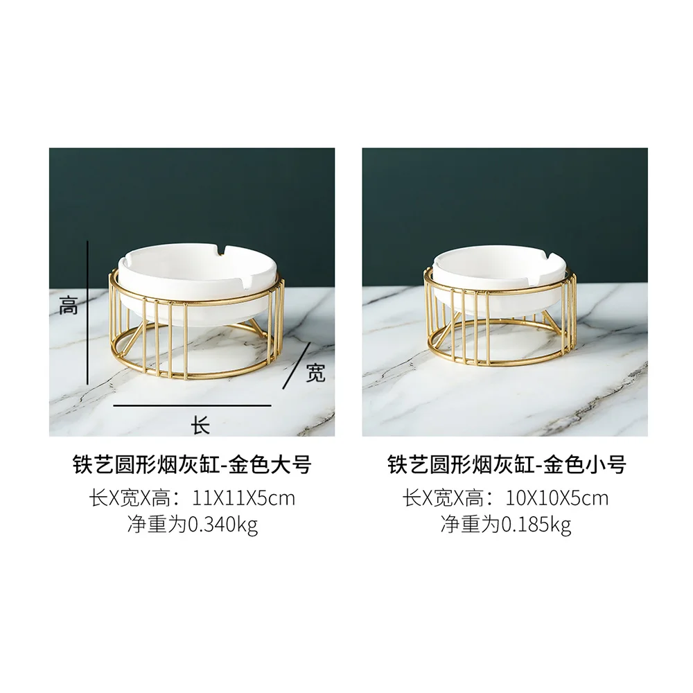 

Ceramic Metal Ashtray Creative Personality Hollow Out Geometric Figure ashtray Home Decor Desktop Decor Ashtray for car Gift