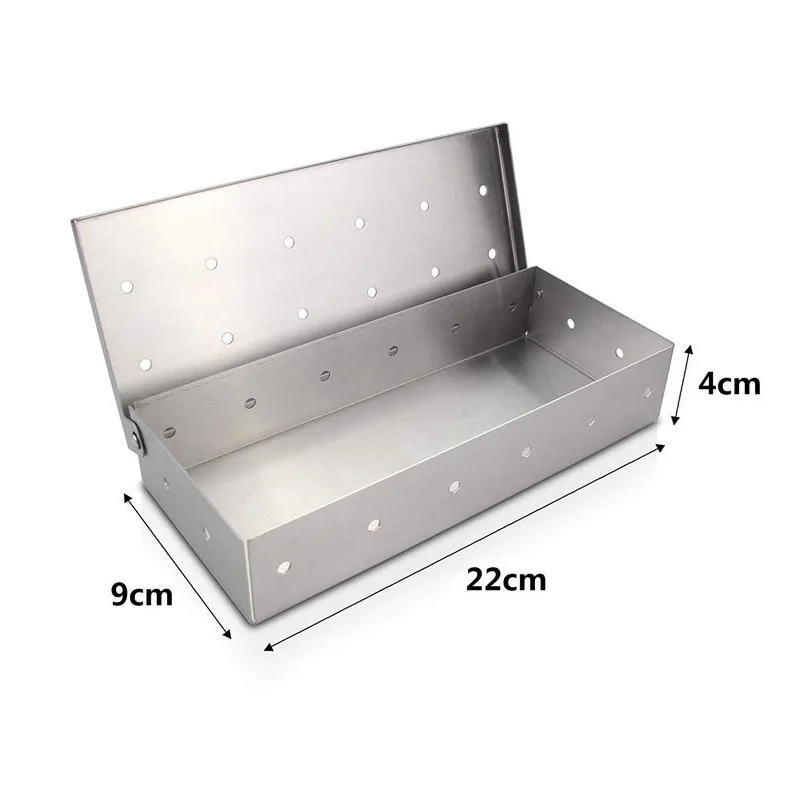 Древесные чипы Барбекю курильщик коробка для внутреннего уличного угля газовый