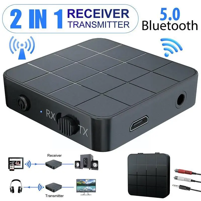 

2in1 Bluetooth 5.0 Audio Transmitter Receiver Connectivity Aux Mp3 Practical And Durable HiFi Stable Adapter For Radio