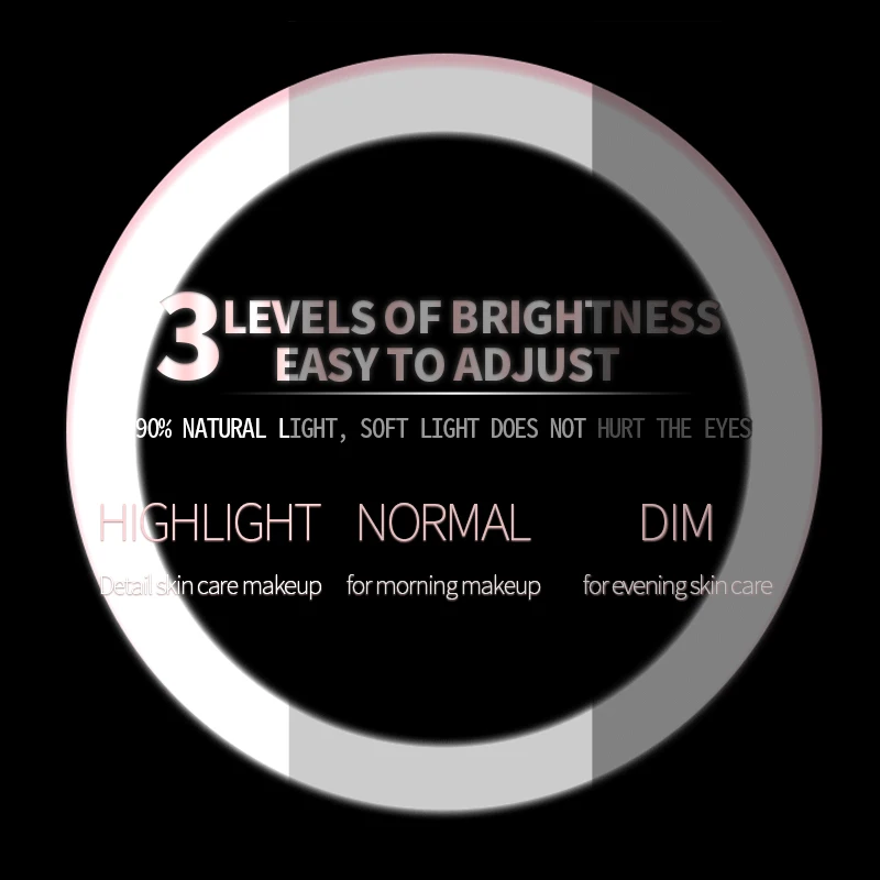 USB перезаряжаемое мини светодиодное зеркало для макияжа портативное компактное